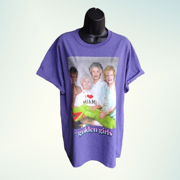 🎯🎯SALE🎯🎯 Golden Girls Purple I ❤️ Miami Top Sz Large - Picture 2 of 6